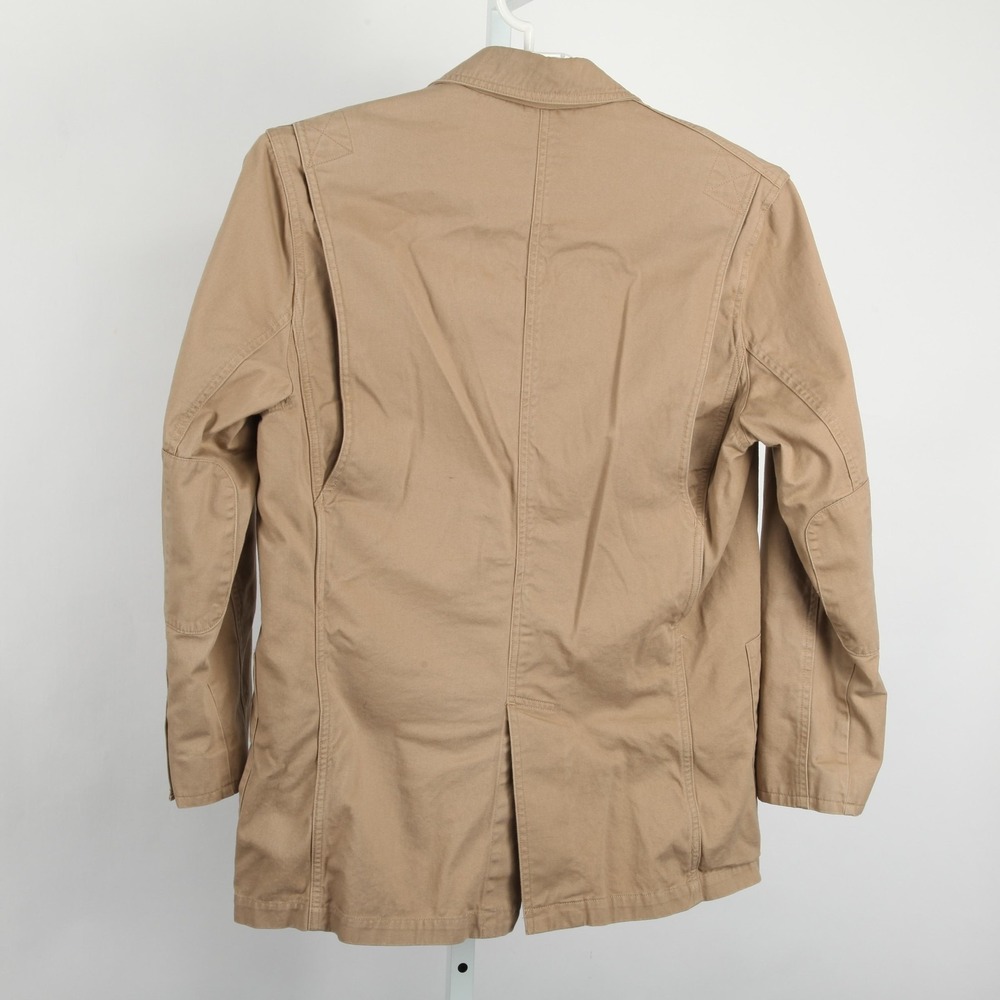 Duluth Trading Co Blazer Jacket Mens Medium Tan Cotton Workwear Utility Pockets - Picture 3 of 15